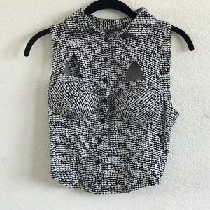 unique bustier cutout crop top